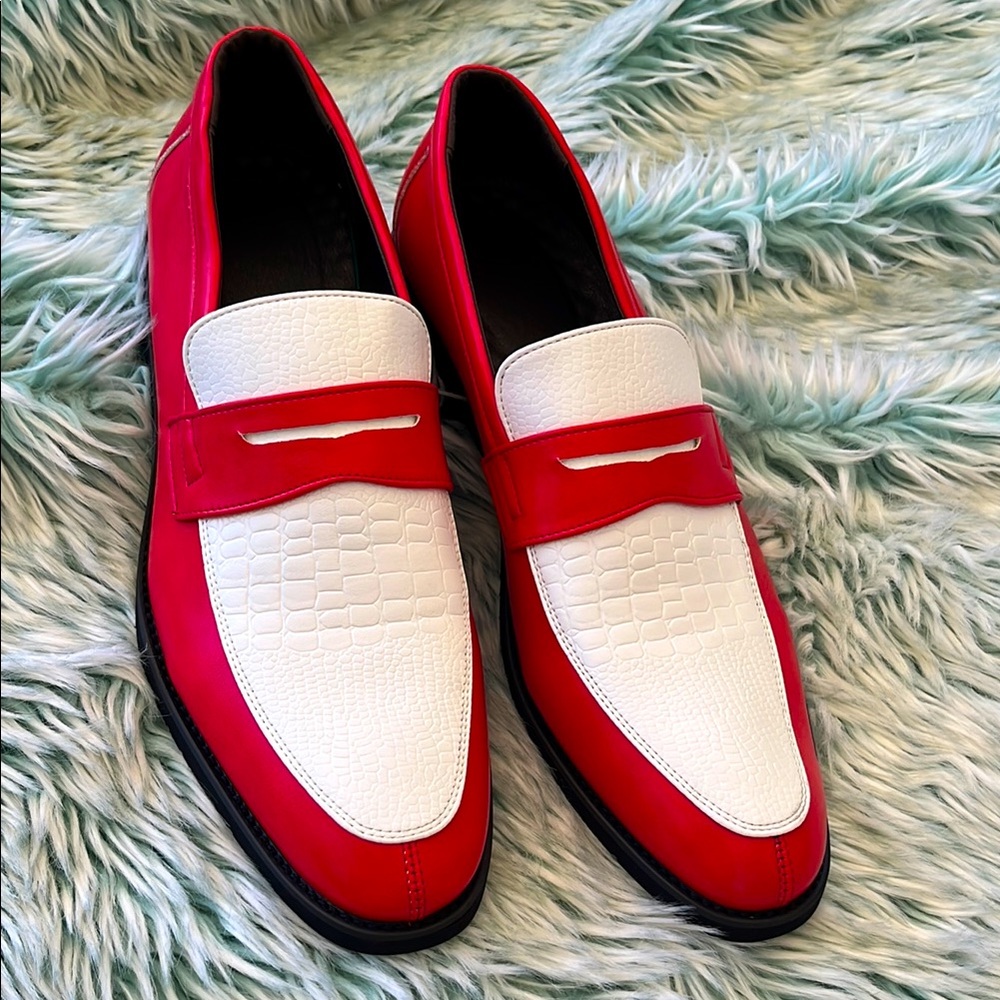 🇨🇦Red and White Men's Loafers🇨🇦